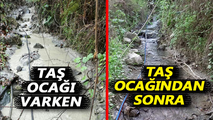 Taş ocağı kapanınca, çamur akan dere düzeldi