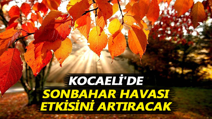 Kocaeli'de sonbahar havası etkisini artıracak