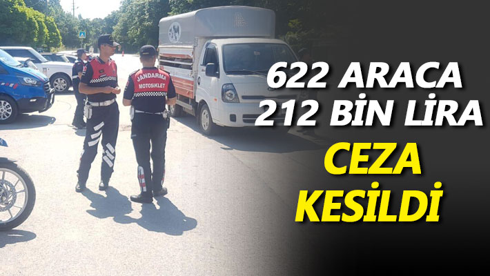 622 araca 212 bin lira ceza kesildi