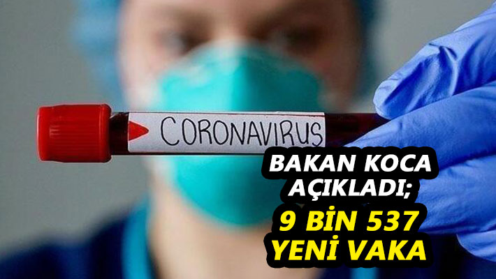Bakan Koca açıkladı; 9 bin 537 yeni vaka