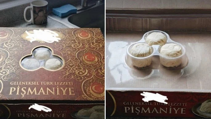 Pişmaniye kutusundan sadece 3 adet çıktı!