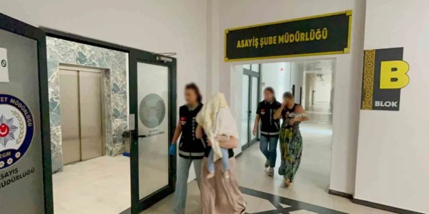 Bebekli hırsızlık şüphelileri adliyede!