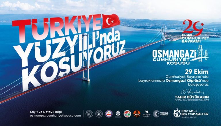 Osmangazi Köprüsü’nde kalpler Cumhuriyet için atacak