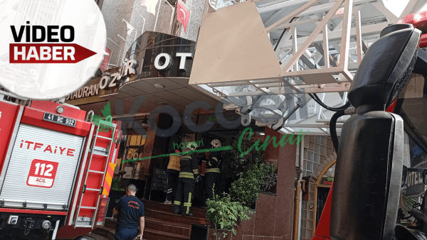 İzmit merkezde otel yangını korkuttu: Çamaşırhane kullanılmaz hale geldi