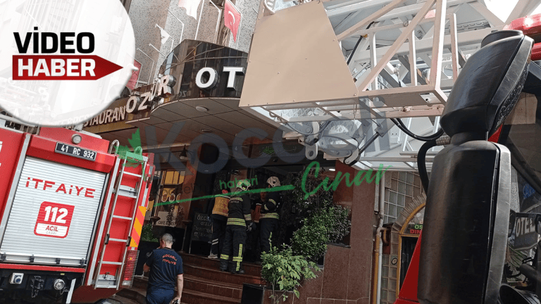 İzmit merkezde otel yangını korkuttu: Çamaşırhane kullanılmaz hale geldi